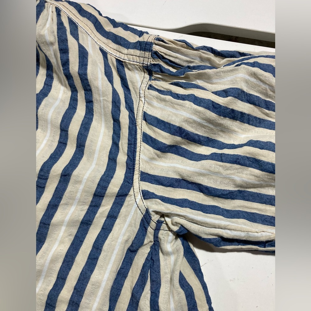 We the Free Set Sail Striped Button Down Oversized Long Sleeve Top Size Medium - Picture 6 of 16